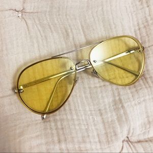 Yellow Aviator Sunglasses